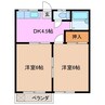サザンハイツ　パートⅠ 2DKの間取り
