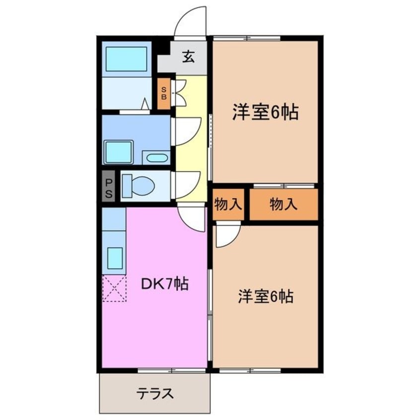 間取図 メゾンピュアコート　Ｂ棟