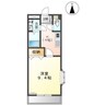 パールハウスⅡ 1Kの間取り