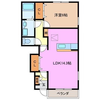 間取図 ルシヨン　Ａ棟