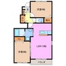 プラザサンライズＣ棟 2LDKの間取り