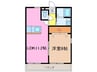 クラウドⅢ　Ａ棟 1LDKの間取り