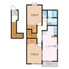 ポラリス　Ａ棟 2LDKの間取り