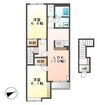 エルシャトーⅢ 2LDKの間取り