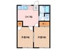 久世ハイツ　パートⅠ 2DKの間取り