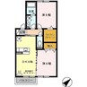 Ｔｒｏｉｓ　Ｊｏｕｒｓ　Ⅲ 2DKの間取り