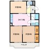 フレンズシャトー 3DKの間取り