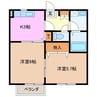 ロマン樹 2Kの間取り