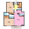 ドリーム・２１　Ａ棟 2LDKの間取り