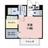 エスポワールⅡ 1Kの間取り