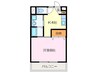 クラージュ21 1Kの間取り