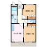 エバー　プレイスＢ 2DKの間取り