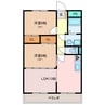 ラフィネ・ドミール 2LDKの間取り