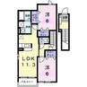 アリアーテ　Ｂ棟 2LDKの間取り