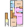 花メゾンＢ 2LDKの間取り