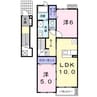 マーシャルＢ 2LDKの間取り