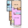 花メゾンＣ 1LDKの間取り