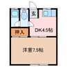 コーポ樹 1DKの間取り