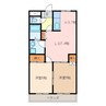 グリーンシャトー 2LDKの間取り
