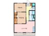 マンション山本 2LDKの間取り