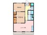 マンション山本 2LDKの間取り