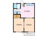 クリーンハイツ　Ａ棟 2DKの間取り