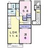 ベル・パラッツオ　Ｂ 2LDKの間取り