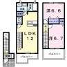 パティオ・アルバーダ　Ｂ棟 2LDKの間取り