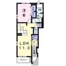 サンライフ・インⅡＢ棟 1LDKの間取り