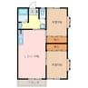 橋本ハイツ 2LDKの間取り