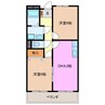 ヴァンベール 2DKの間取り