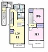 ドリーム・２１　Ｂ棟 2LDKの間取り