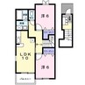 ラルジュ・ジャルダン利平治 2LDKの間取り