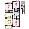 クレマチス　Ａ棟 3LDKの間取り
