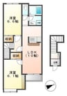 フローリィ 2LDKの間取り