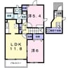 アンシャンテ　Ｃ棟 2LDKの間取り