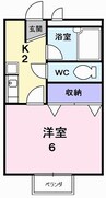 ＦＩＯＲＥ（フィオーレ） 1Kの間取り