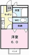 ＶＥＮＴ　ＶＥＲＴ 1Kの間取り