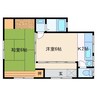 川井町H様貸家 2Kの間取り