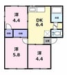 メゾンきんごろー　Ａ棟 3DKの間取り