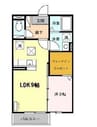 カモミール 1LDKの間取り