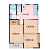 久世ハイツ　パートⅡ 3DKの間取り