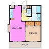 マエストロ明和 1LDKの間取り