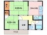山口住宅 2DKの間取り