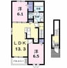ライラック　Ｂ 2LDKの間取り