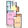 アリエッティ 1LDKの間取り