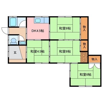 間取図 小黒田町Ｕ様借家