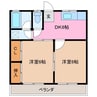 ハートランド垣鼻 2DKの間取り