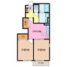 パシオン　Ｂ棟 2DKの間取り