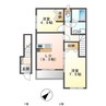 グランデージ 2DKの間取り